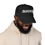 S2000 AP1 Foam Trucker Hat – Classic JDM Roadster Script Snapback Mesh Cap Retro Performance Style