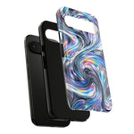 Chrome Metallic Swirl  Art Tough Phone Case