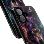 Cosmic Wolf Phone Case, Galaxy Nebula Portrait Tough Cover, Gift