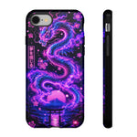 Neon Dragon Smoke Trail Vaporwave Art Tough Phone Case