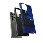 Blue Mustang Art Phone Case, GT500 American Muscle Car Tough Cover for Men