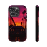 Matte Black Challenger Sunset Tough Phone Case - Palm Silhouette