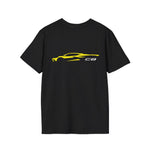 C8 Outline Silhouette Accelerate Yellow T-shirt