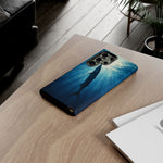 Barracuda Silhouette Phone Case, Sunlit Marine Art Tough Cover