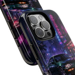 Neon City Night Prelude JDM Car phone case | Vaporwave rainy street