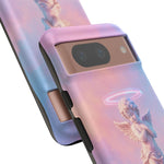 Praying Cherub Statue halo Vaporwave Aesthetic phone case