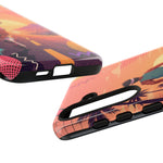 Retro Runner Sunset phone case | 80s Vaporwave jogging design
