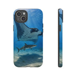 Cobia Ray Rider Tough Phone Case Ocean Wildlife Tough Cover Gift Art