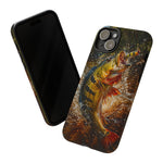 Peacock Bass Strike Phone Case Freshwater Fishing Gift for Anglers