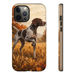 German Shorthaired Pointer Pointing Art Tough Phone Case