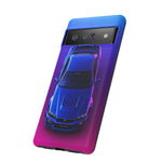 R34 Skyline Phone Case, Blue Top-Down Duotone Gradient Cover