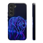 Neon Blue Tiger phone case | tough protective cover