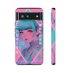 Neon Cyber Geisha phone case | Tough Case