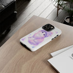 Pastel Cat Beanie Phone Case, Glitch Color Block Cover, Gift