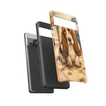 Guilty Basset Hound Phone Case, Muddy Watercolor Art Cover