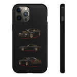 Trans Am Phone Case Black Gold, Three-View Vector Tough Cover