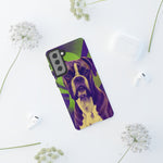 Boxer Halftone Portrait Tough Phone Case - Green and Violet