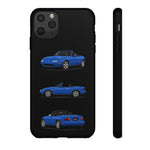 Blue MX-5 Roadster Phone Case Tough JDM Convertible Multi View Print