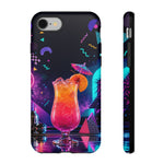 Neon Cocktail Phone Case | Retro 80s Tropical Drink Art