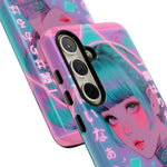 Neon Cyber Geisha phone case | Tough Case