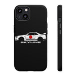 R34 Skyline Japanese Flag Race Car Phone Case | JDM GT-R Tough Cover
