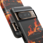 Black Charger Classic Muscle Flames Tough Phone Case Cover Gift