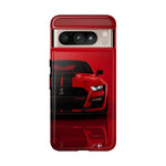 Red Mustang Art Phone Case, GT500 American Muscle Car Tough Cover