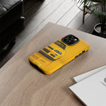 Yellow Skyline Phone Case, R34 GTR 90s JDM Legend Tough Cover for Men Gift