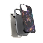 Cosmic Wolf Phone Case, Galaxy Nebula Portrait Tough Cover, Gift