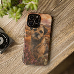 Border Terrier Earthy Watercolor Art Tough Phone Case