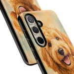 Goldendoodle Fluffy Curls Portrait Art Tough Phone Case