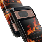 Black Charger Classic Muscle Flames Tough Phone Case Cover Gift