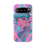 Neon Cyber Geisha phone case | Tough Case