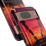 Black Gold Trans Am Sunset Tough Phone Case - Palm Boulevard Art