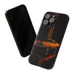 Orange Cuda Phone Case, Muscle Car Stripe Studio Cover, Gift