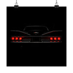 1960 Chevy Impala Poster Classic Muscle Car Rear View Wall Art Print Vintage