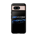 Blue C7 Z06 Sports Car Tough Phone Case Track Style Cover Gift