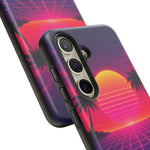 Classic Grid Sunset Vaporwave Art Tough Phone Case