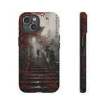 Rainy Temple Stairs Autumn Phone Case Ink Art Tough Case