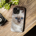 Ragdoll Kitten Phone Case, Blue Eyes Macro Portrait Cover, Gift