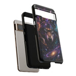 Cosmic Wolf Phone Case, Galaxy Nebula Portrait Tough Cover, Gift