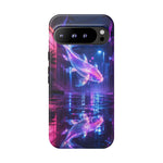 Neon Koi Reflection Vaporwave phone case | Tough Cover