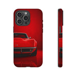 Red Corvette Phone Case, C3 Stingray Classic Sports Car Cover, Gift