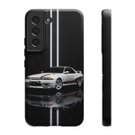 R32 Skyline Phone Case, White 91 JDM Sports Car Stripe Studio Cover
