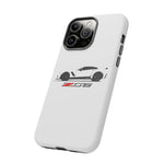 White C7 Z06 Phone Case for Chevy Vette Fans, Tough Cover