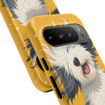 Sheepdog Hair Flip Phone Case Funny Dog Lover Gift