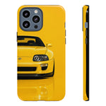 Yellow Supra Phone Case, MK4 90s JDM Legend Tough Protective Cover for Men