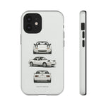 1989 Miata White Triple View Roadster Tough Phone Case Cover