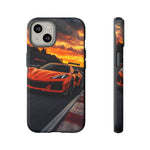 Orange C8 Z06 Flat Plane V8 Speed Art Tough Phone Case