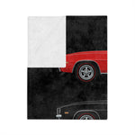 1969 Camaro Five Color Side Profile Microfiber Throw Blanket Muscle Car Gift